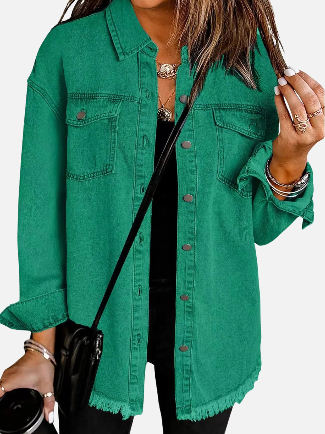VANTESSA FringeEdge Denim Jacket