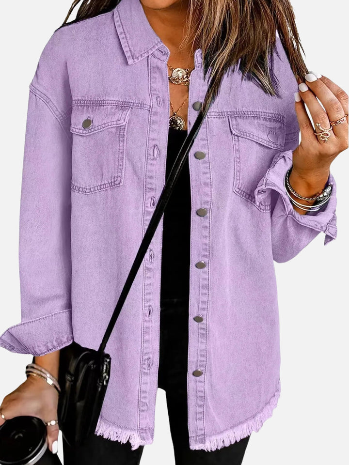 VANTESSA FringeEdge Denim Jacket