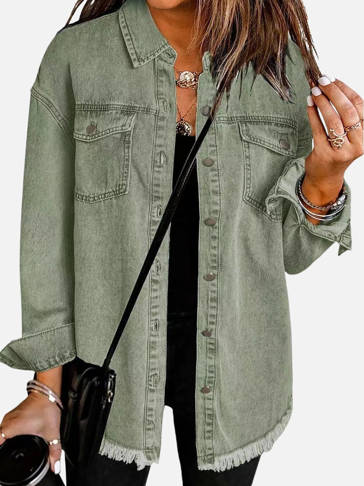 VANTESSA FringeEdge Denim Jacket