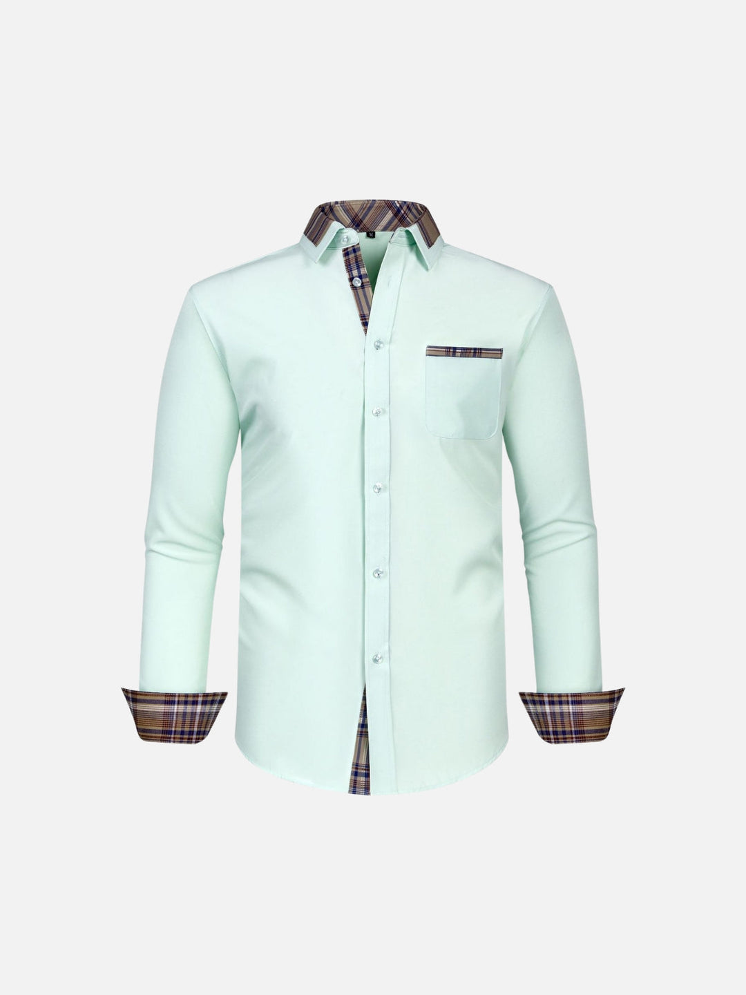 Non-Iron 4-Way Stretch Contrast Trim Dress Shirt