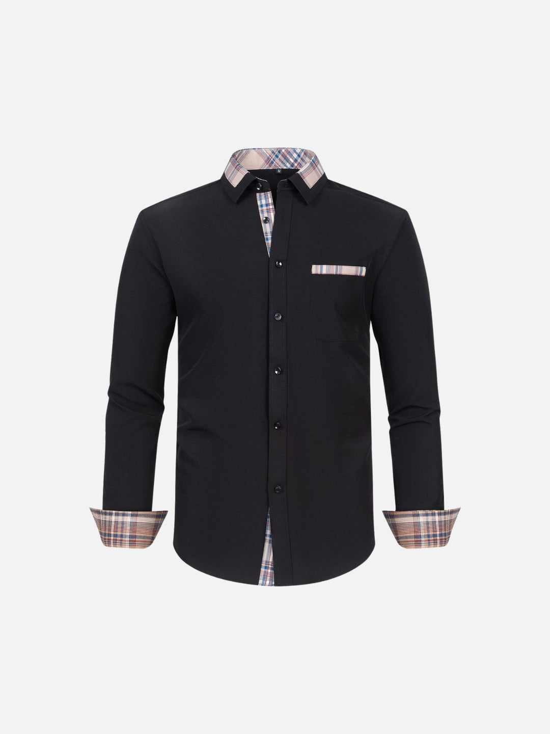 Non-Iron 4-Way Stretch Contrast Trim Dress Shirt
