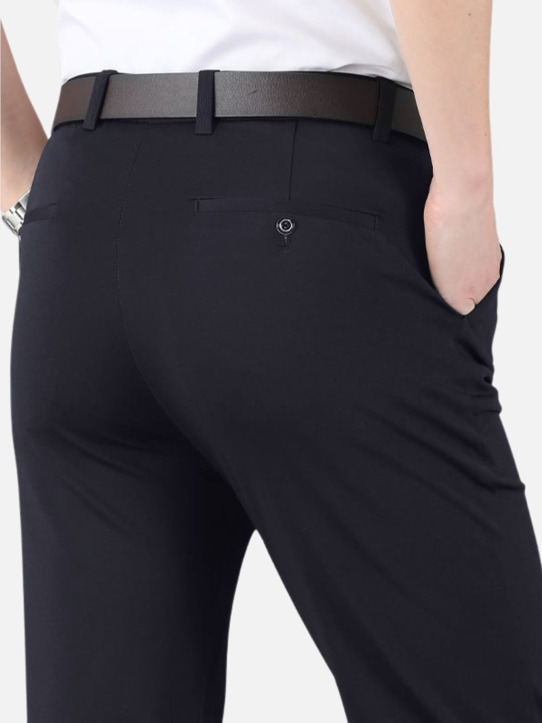 Non-Iron Casual Stretch Dress Trousers