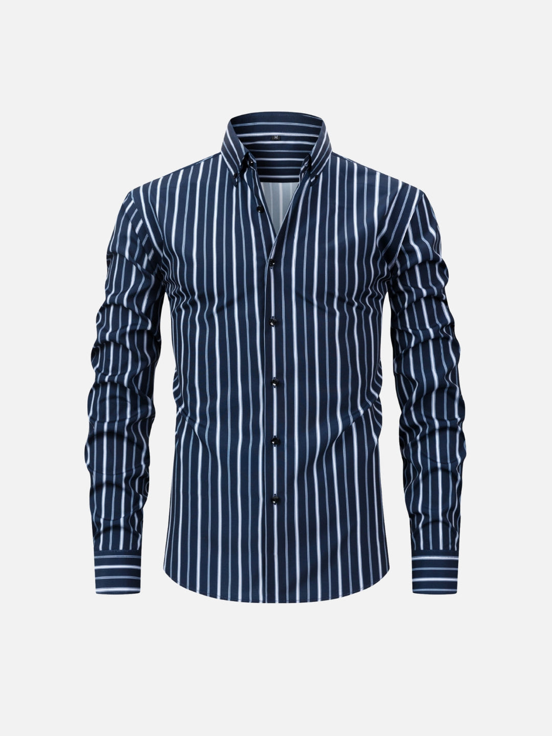 Striped Digital Print Lapel Shirt