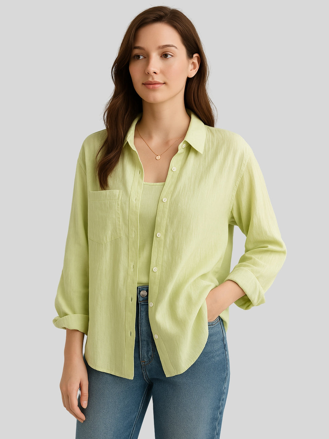 WLS French-Inspired Loose Sun Protection Shirt