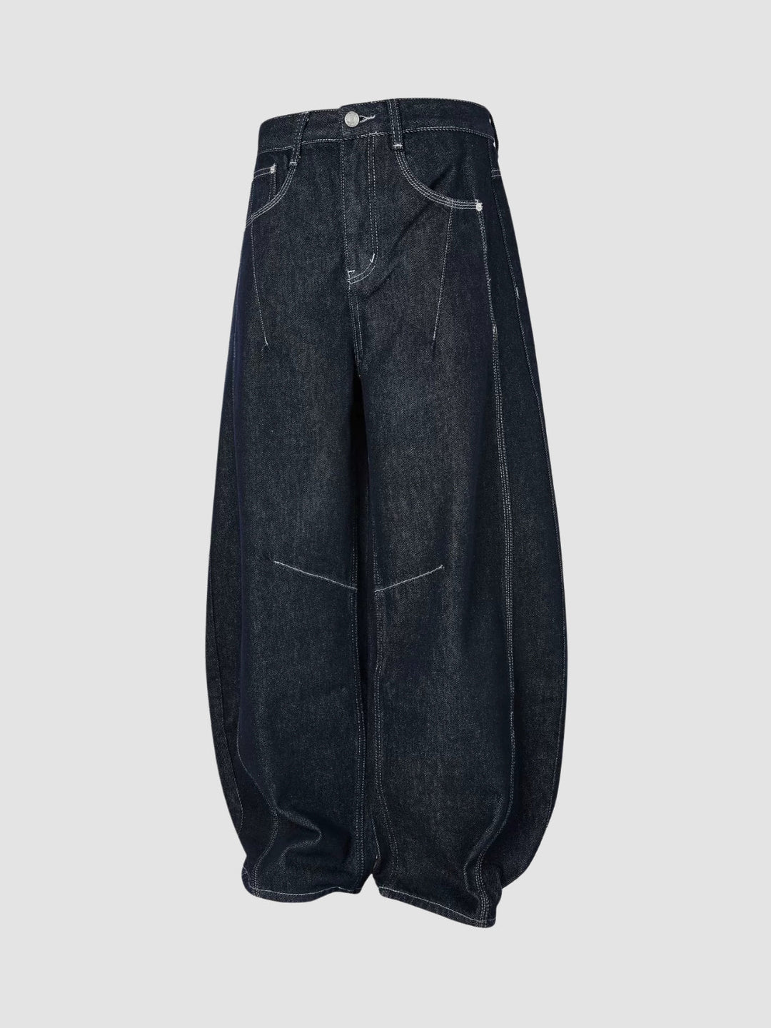 WLS American Scimitar Design Wide-Leg Jeans