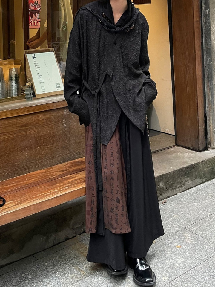 WLS Robe Dormant And Floral Embroidery Jacket