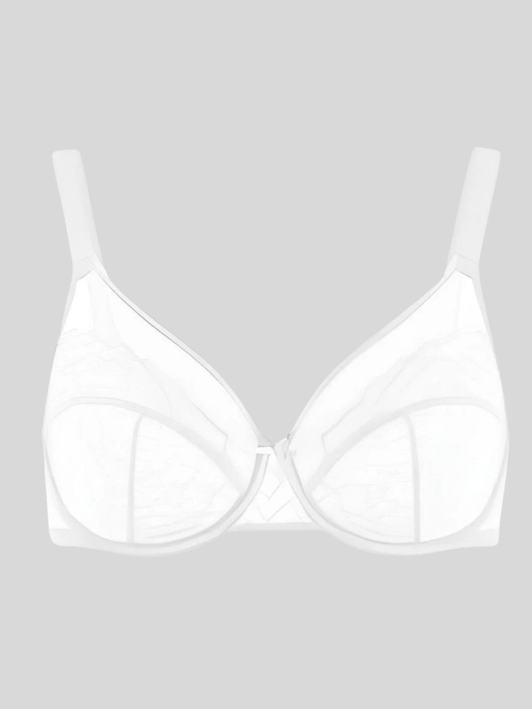 Enchante Floral Lace Unlined Comfort Non-padded Full Coverage Plus Size Underwire Bra