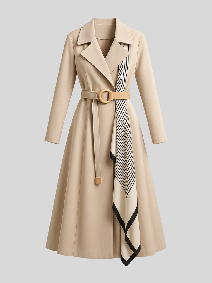 WLS Mid-Length Slim Fit Trench Coat Dress