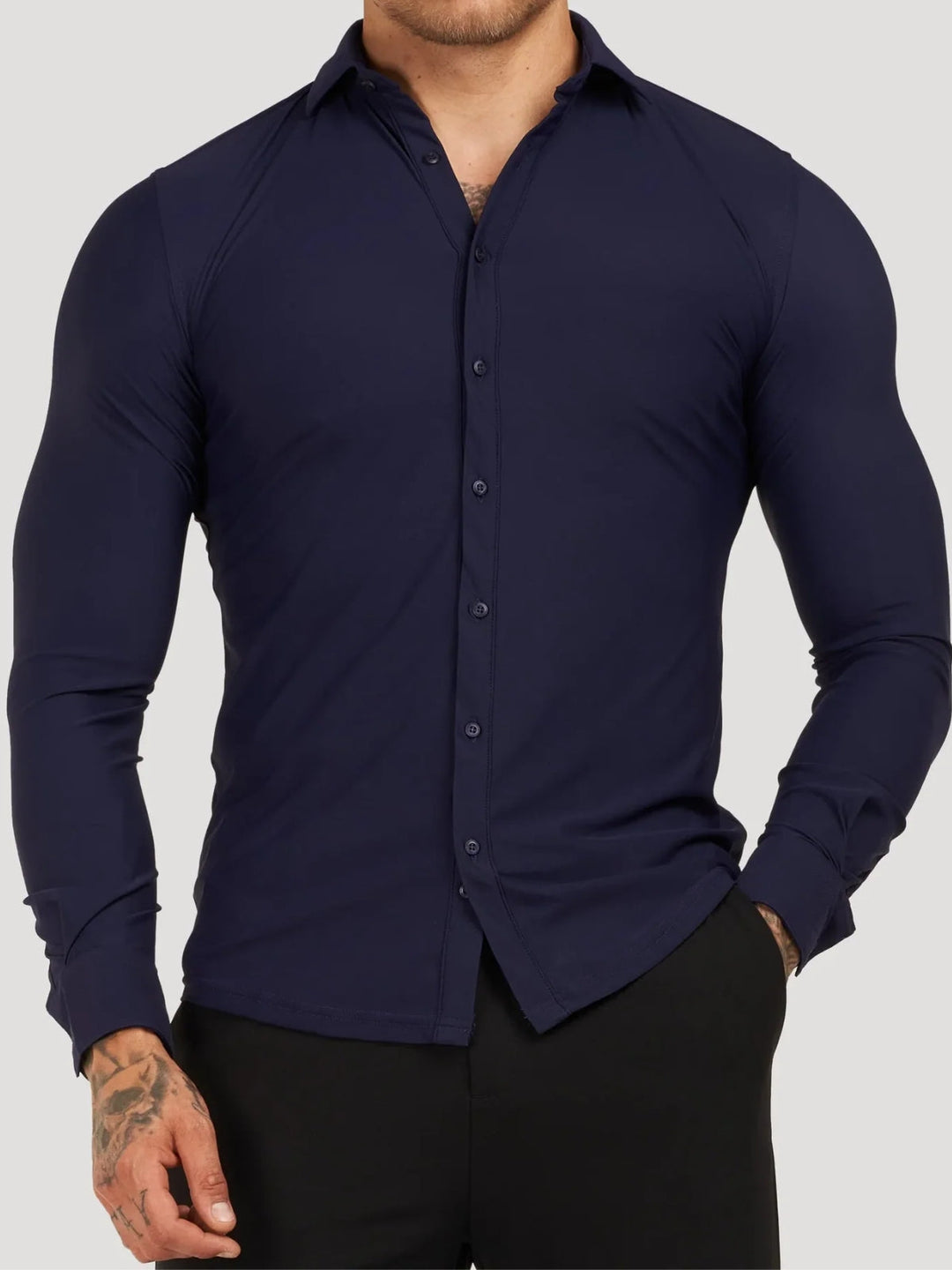Non-Iron Extra Stretch Shirt – Natural Button Edition