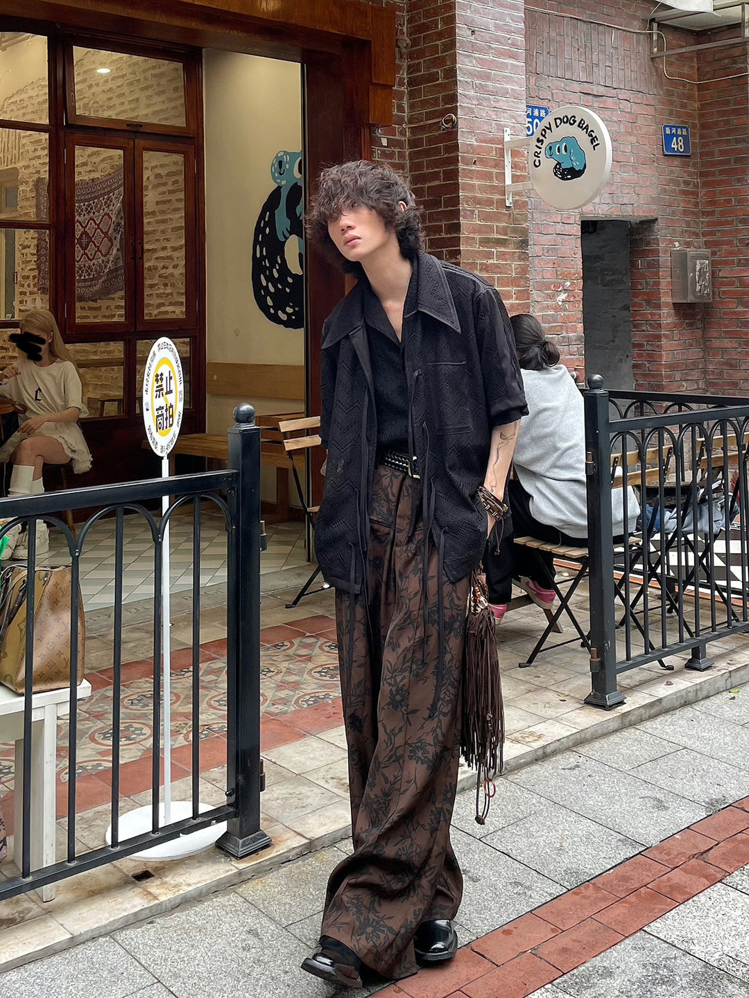 WLS Japanese Floral Trousers Pants