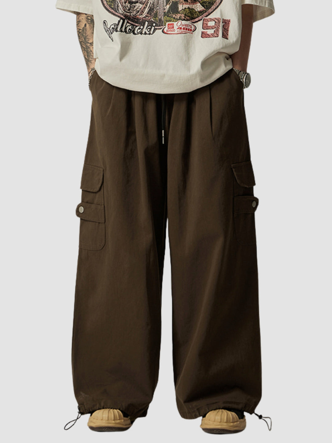 WLS Japanese Loose Fitting Wide Leg Pants