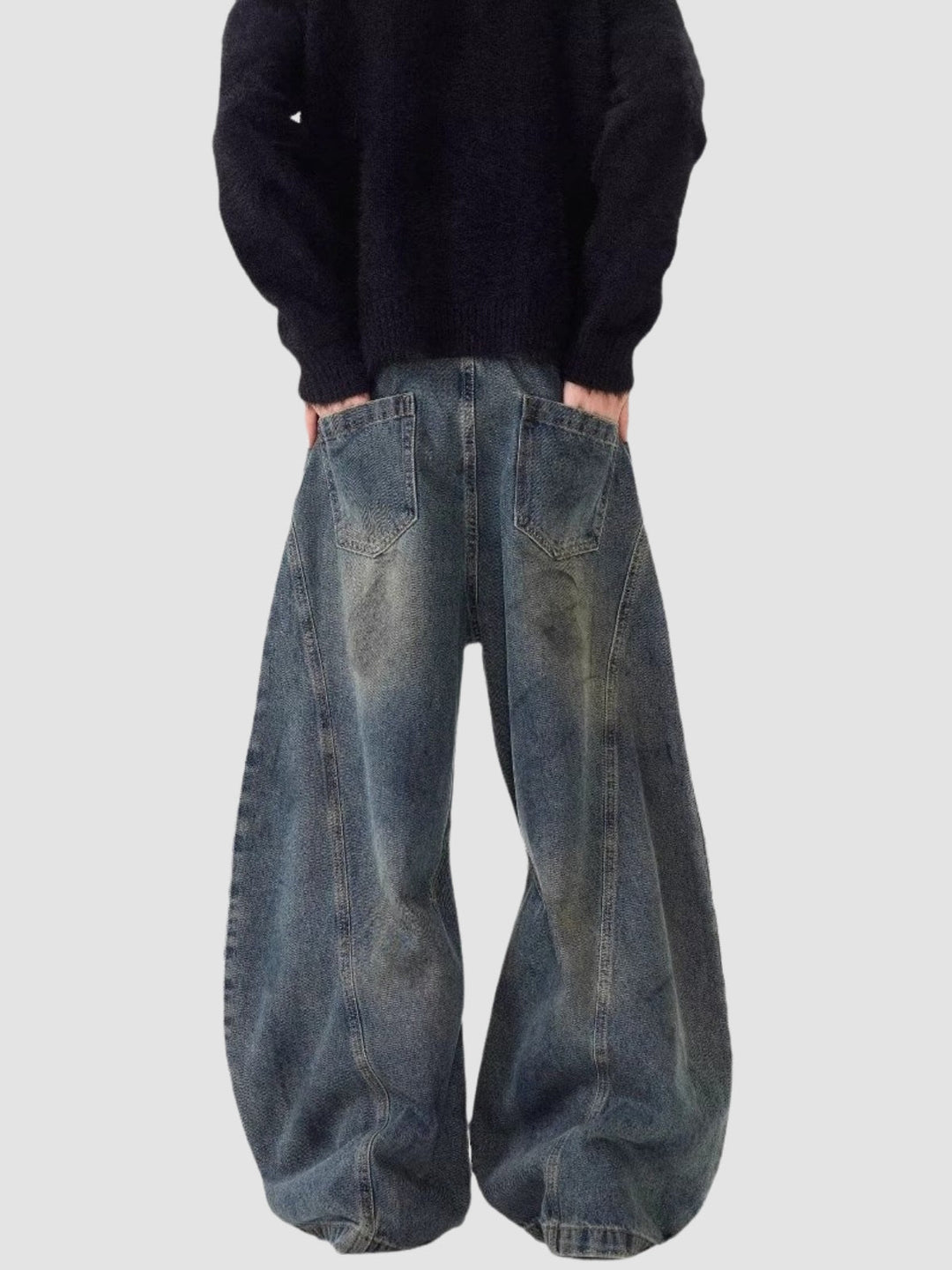 WLS Loose Straight Washed Pants