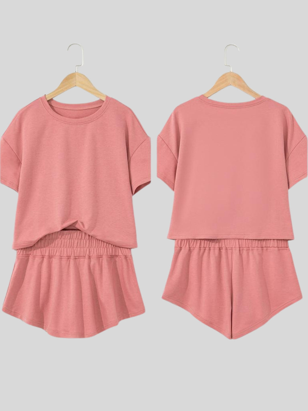 CheckMate Chic™ 2-Piece Summer Set – Soft Stretch T-Shirt & Shorts