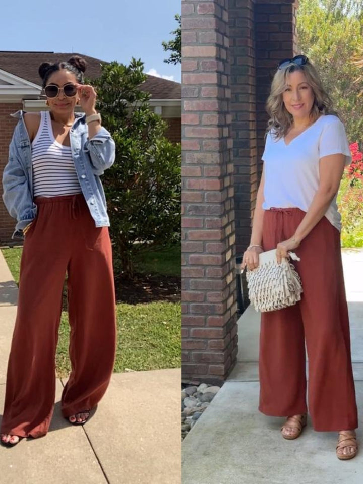 UrbanEase Drawstring Wide‑Leg Pants