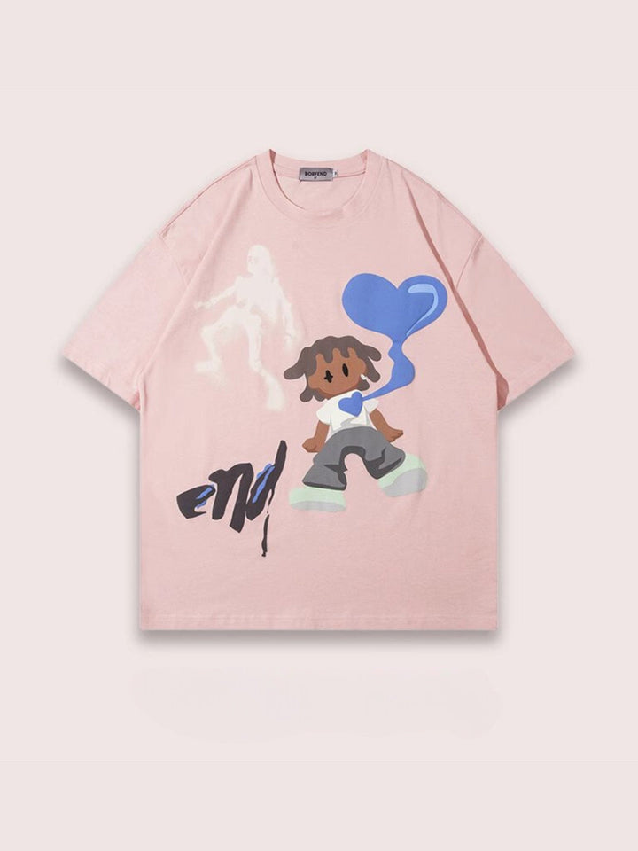 WLS Skull Cartoon Print Tee
