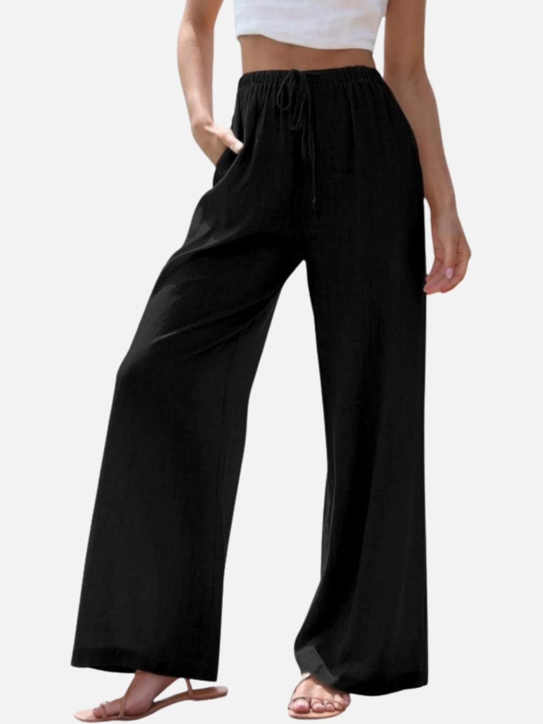 UrbanEase Drawstring Wide‑Leg Pants