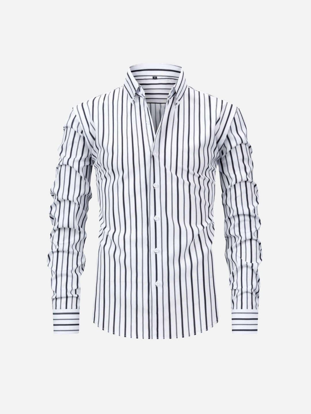 Striped Digital Print Lapel Shirt