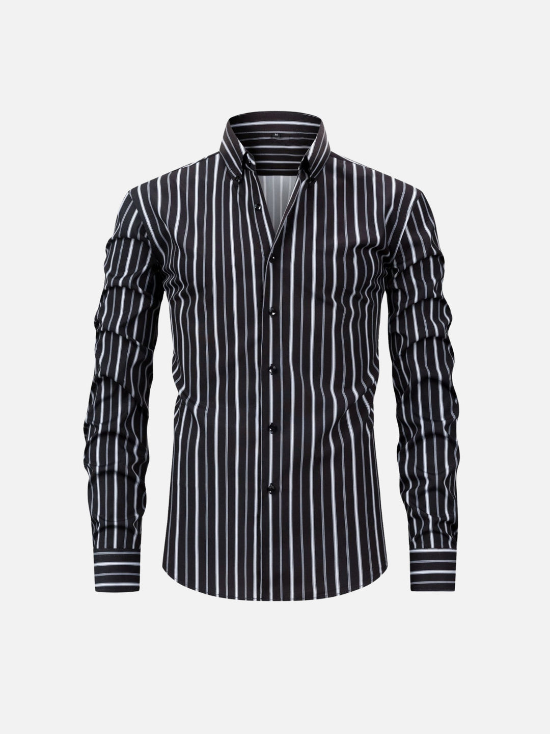 Striped Digital Print Lapel Shirt