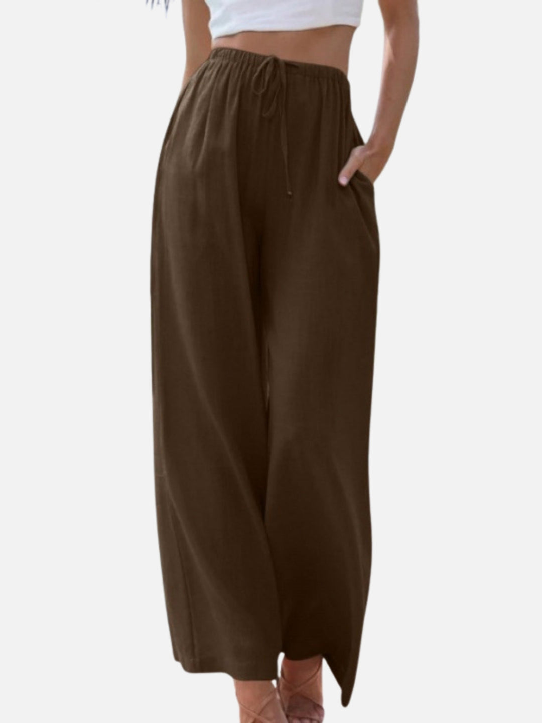 UrbanEase Drawstring Wide‑Leg Pants