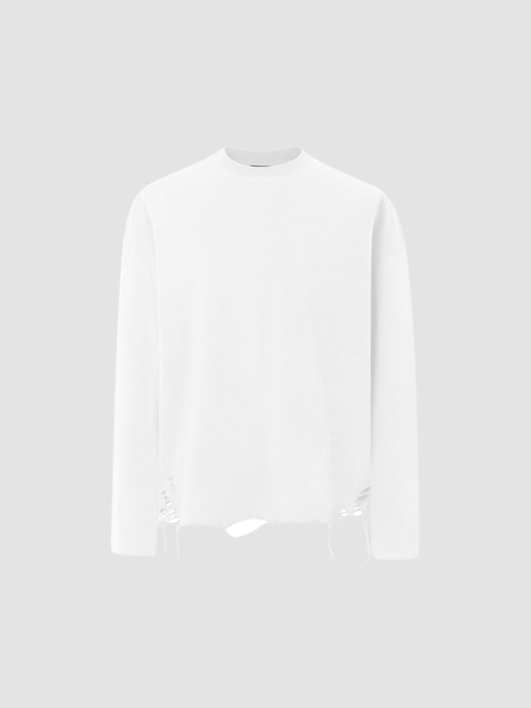 WLS Ripped Cotton Long-Sleeved T-Shirt