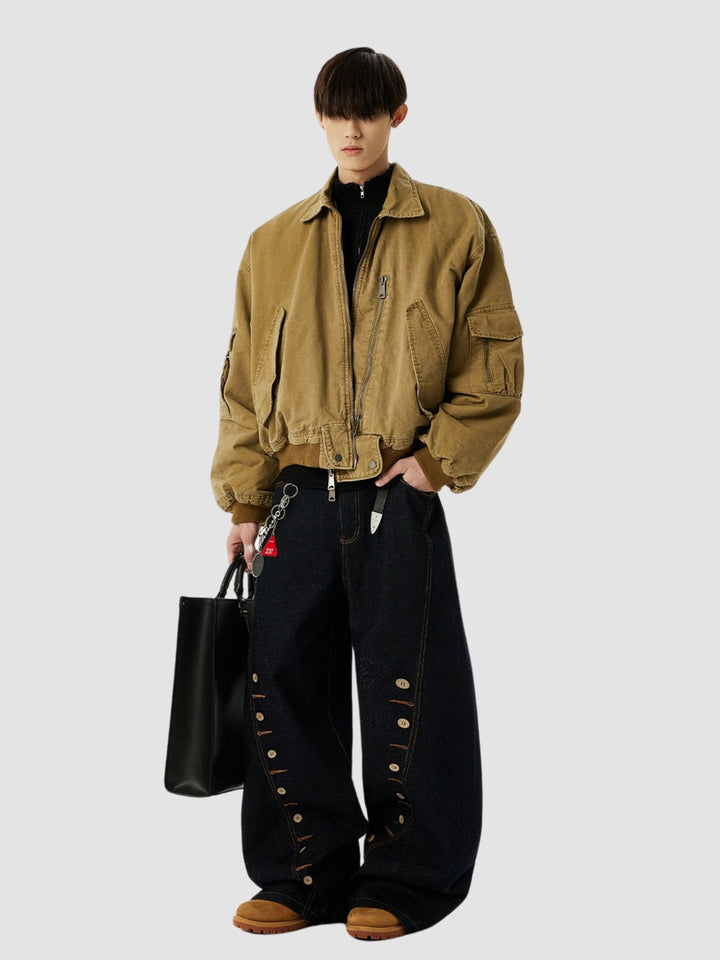 WLS Thick Zipper Pockets Warm Jacket