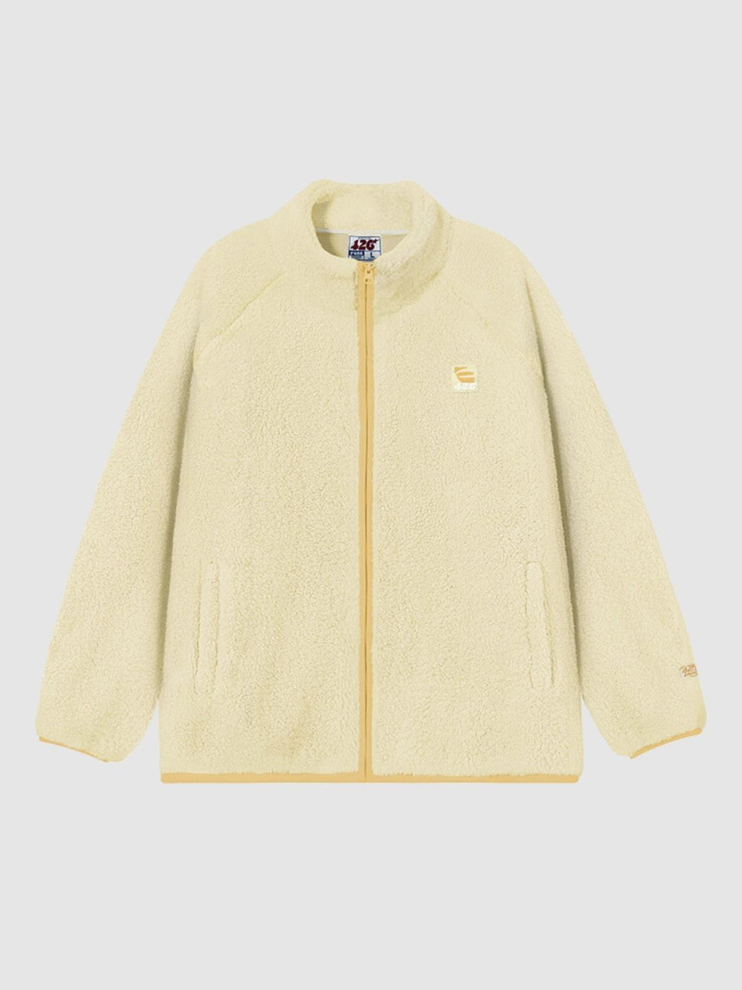 We Love Street Loose Contrasting Color Edging Cotton Plush Jacket