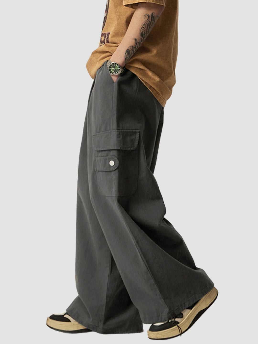 WLS Japanese Loose Fitting Wide Leg Pants