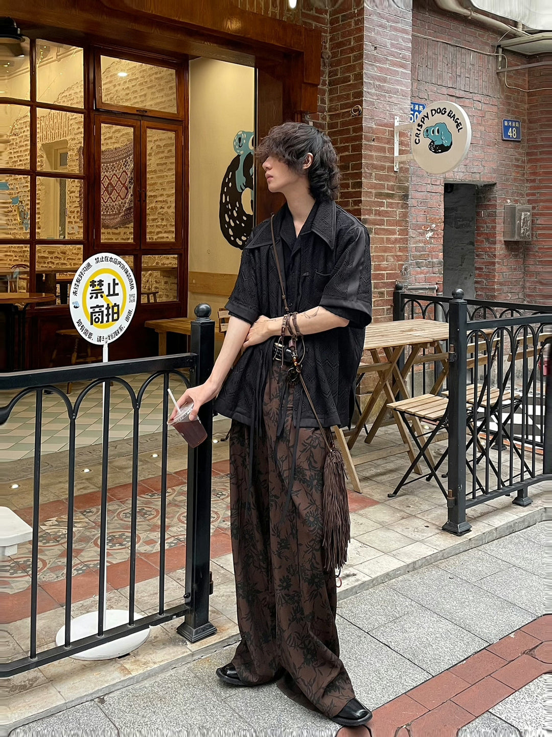 WLS Japanese Floral Trousers Pants