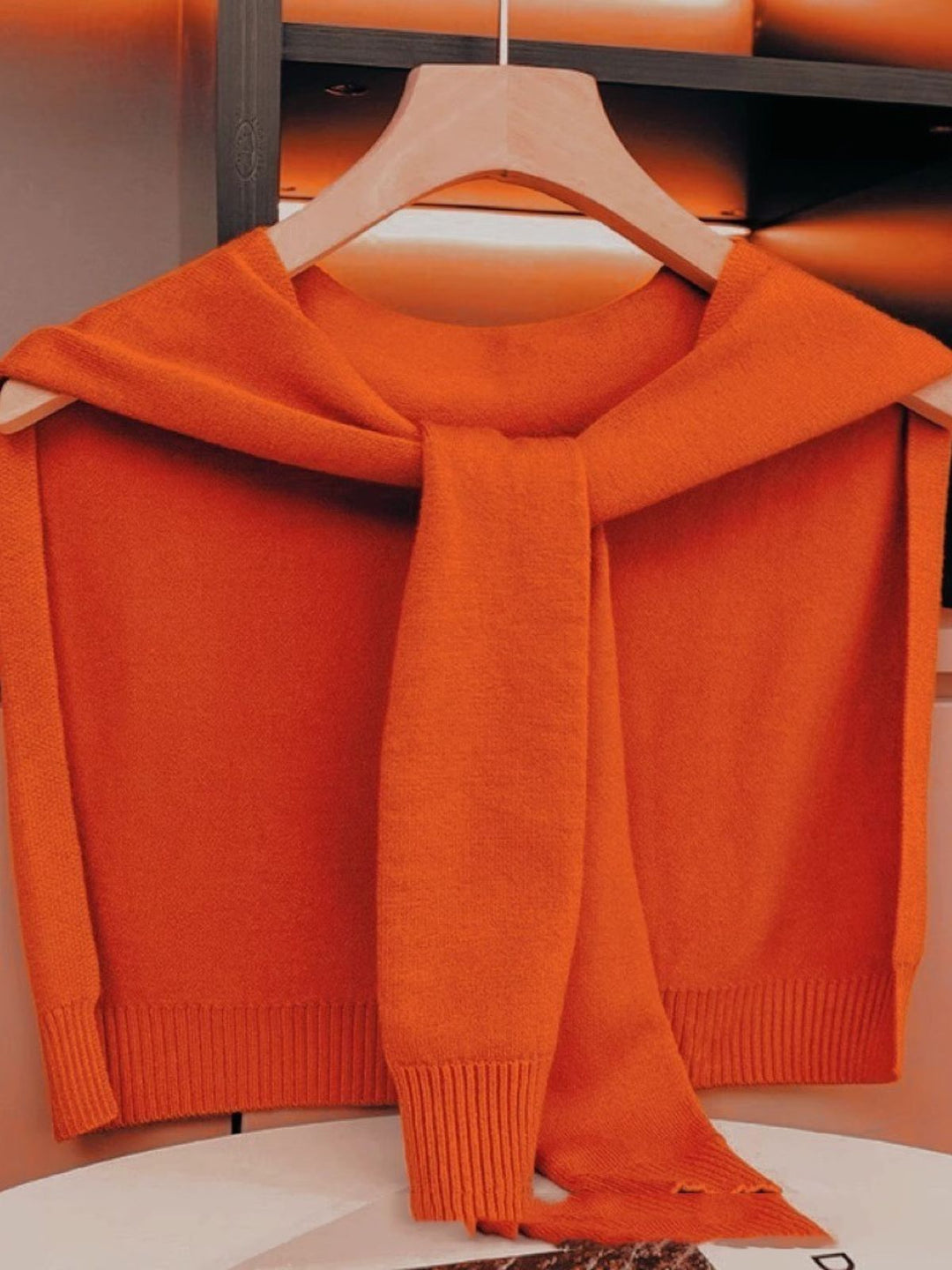 WLS Shoulder Pad Waistcoat Wool Scarf