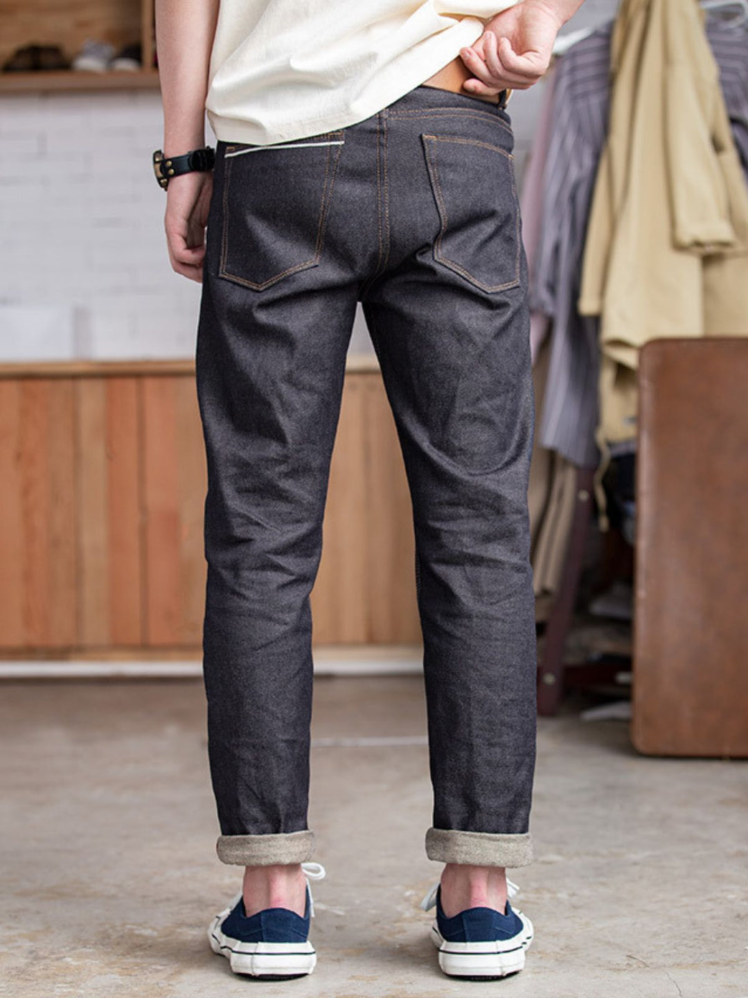 WLS Workwear Raw Denim Straight Jeans