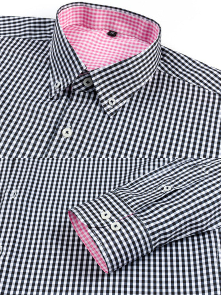 Non-Iron Stretch Gingham Dress Shirt