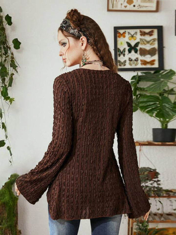 WLS Retro Vintage Butterfly Pleated Cardigan