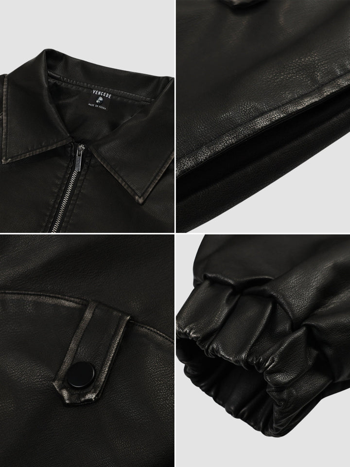 WLS Loose Maillard Leather Jacket