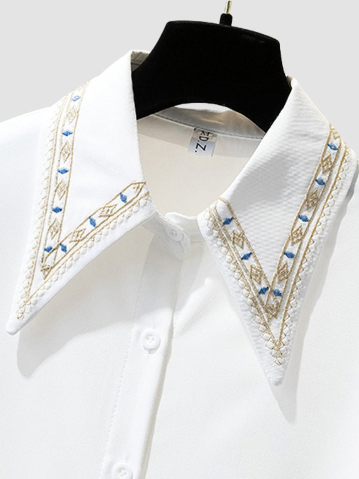 WLS Slimming Knitted Vest & Shirt Two-Piece Suit