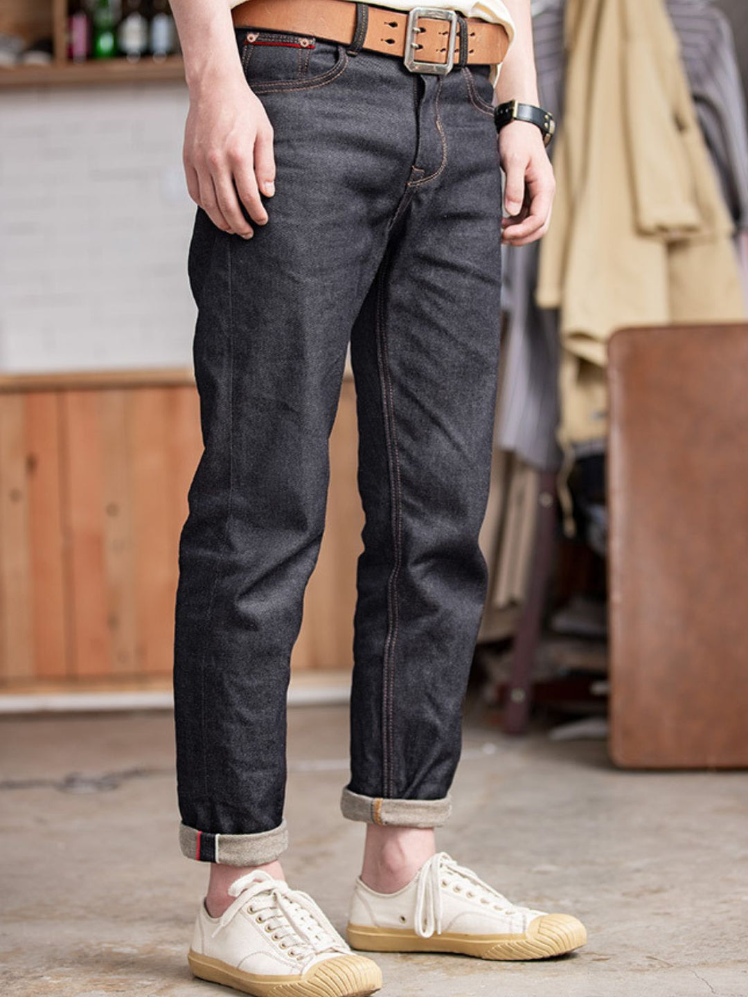 WLS Workwear Raw Denim Straight Jeans