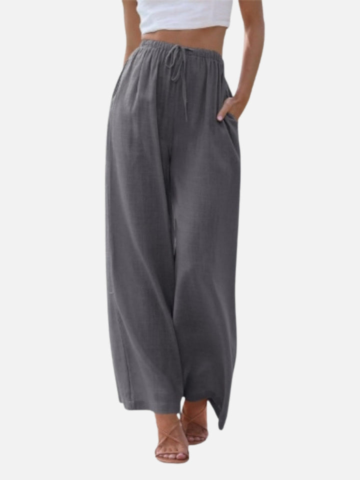UrbanEase Drawstring Wide‑Leg Pants