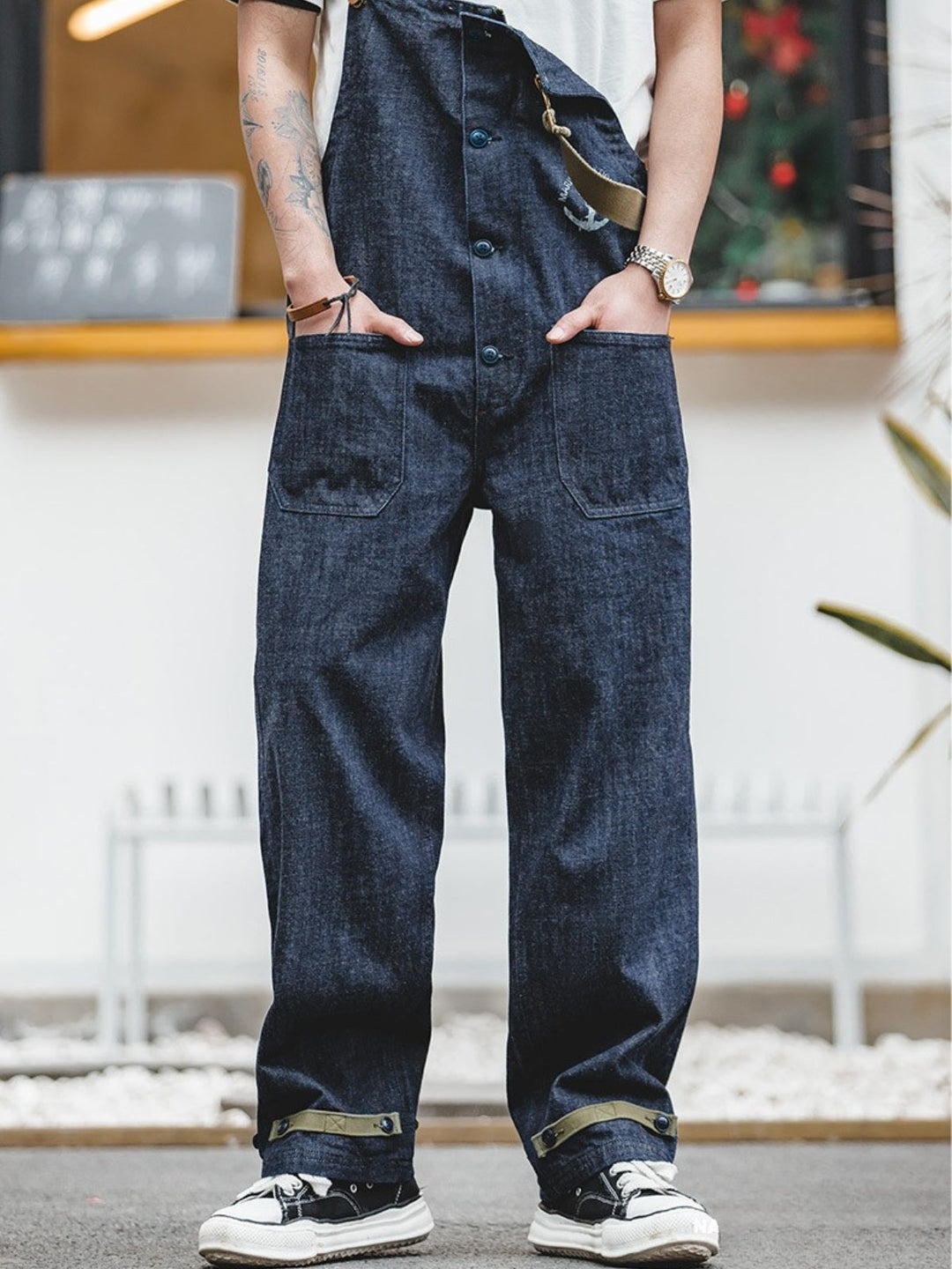 WLS Washed Denim Straight-Leg Jeans
