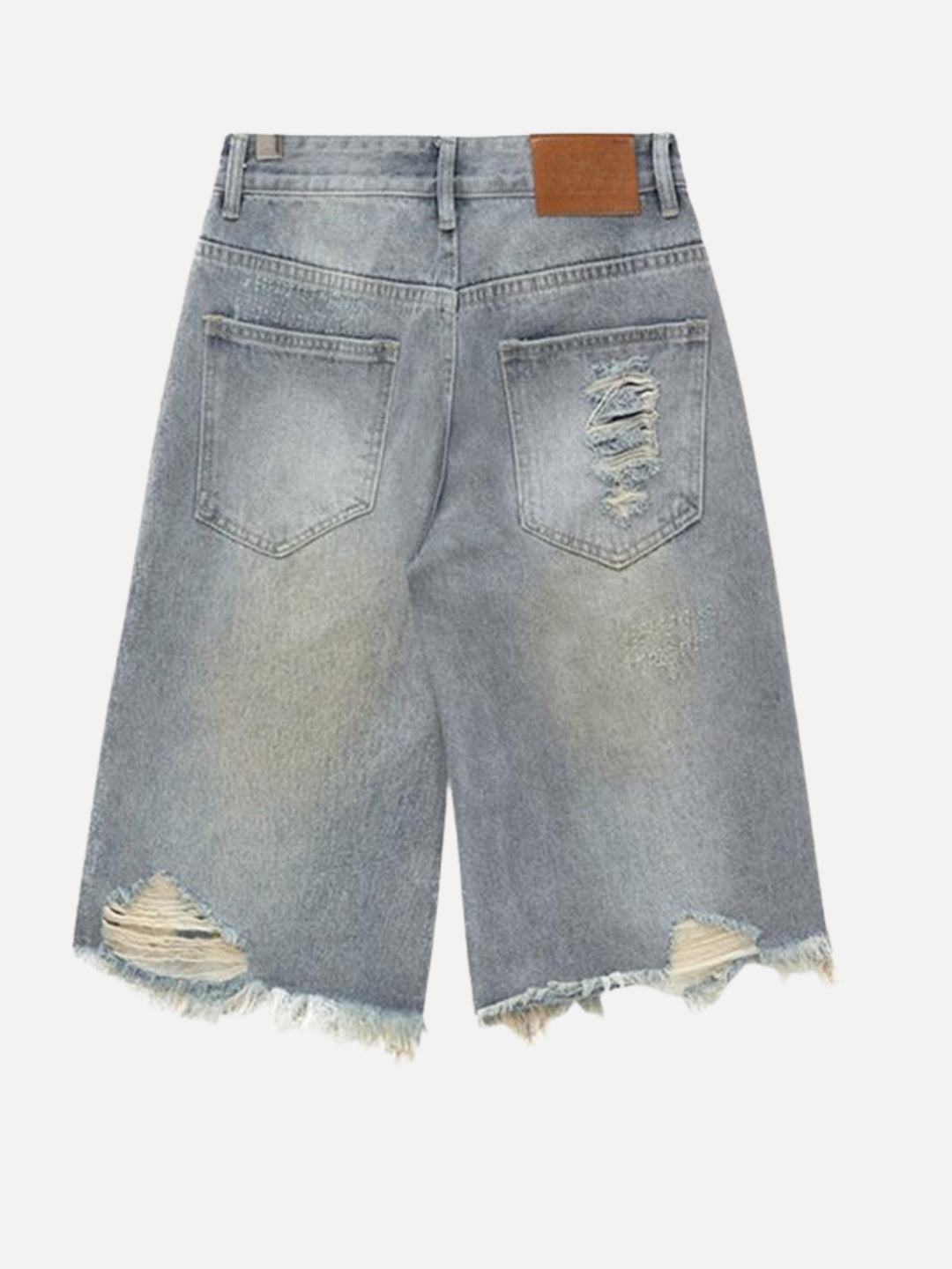 RetroShine Rhinestone Wide‑Leg Denim Shorts