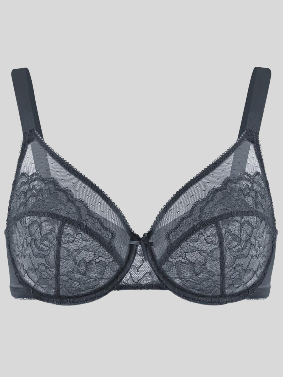 Enchante Floral Lace Unlined Comfort Non-padded Full Coverage Plus Size Underwire Bra