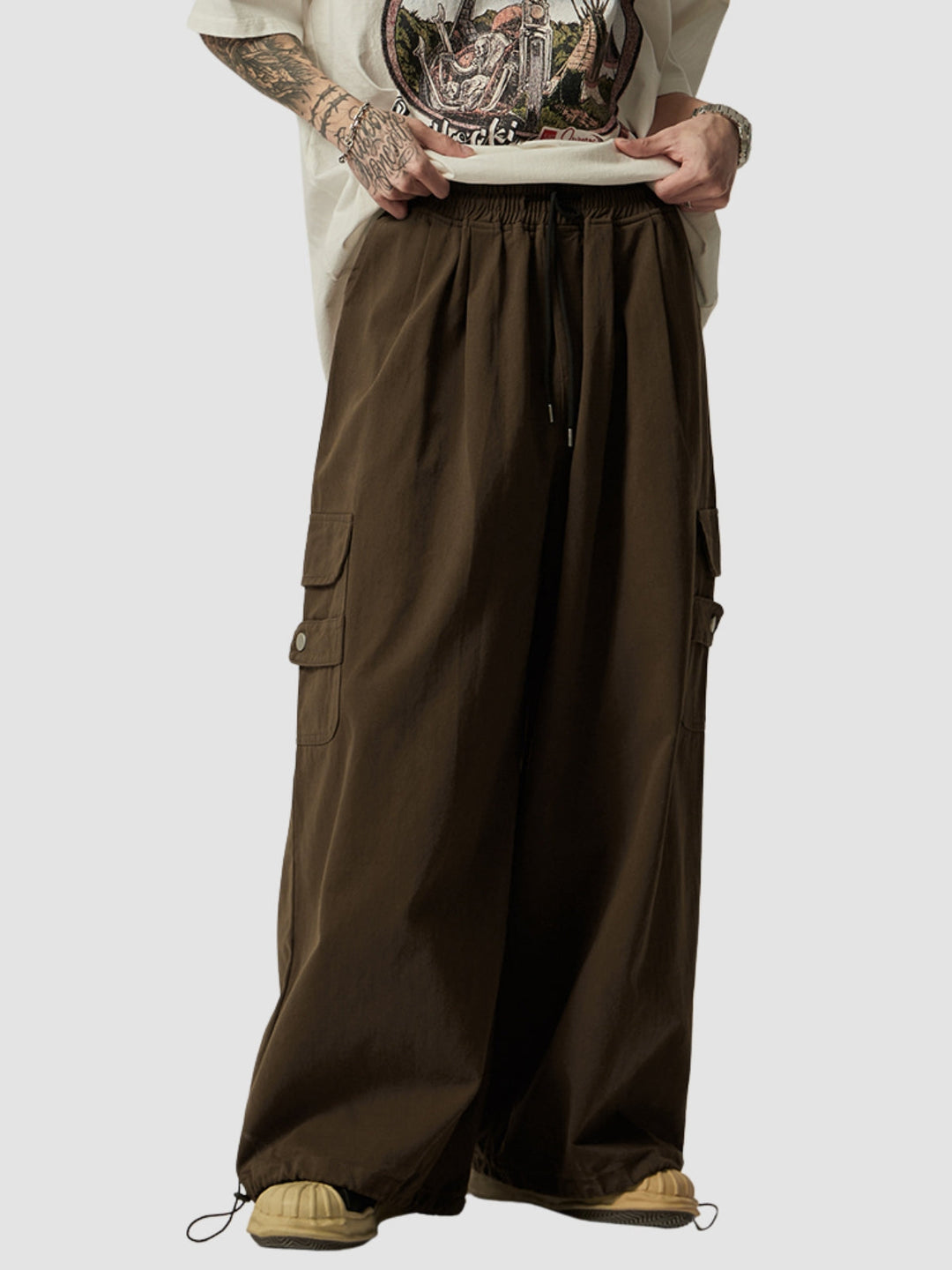 WLS Japanese Loose Fitting Wide Leg Pants