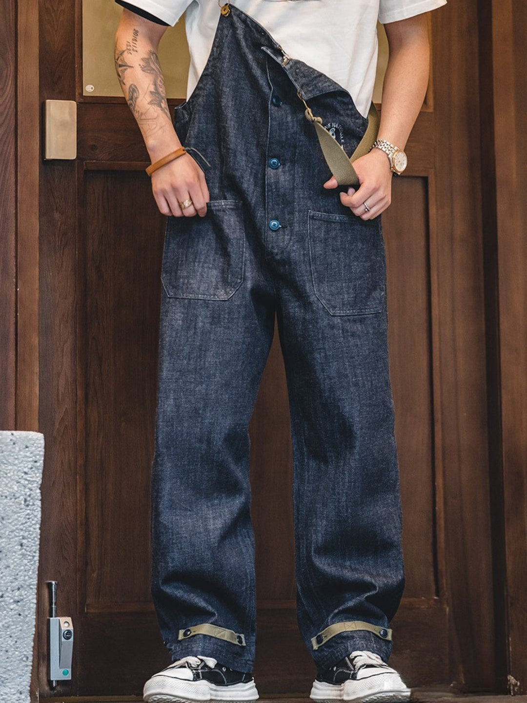 WLS Washed Denim Straight-Leg Jeans