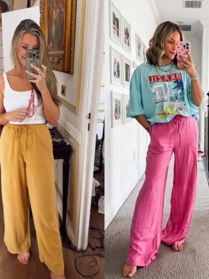 UrbanEase Drawstring Wide‑Leg Pants