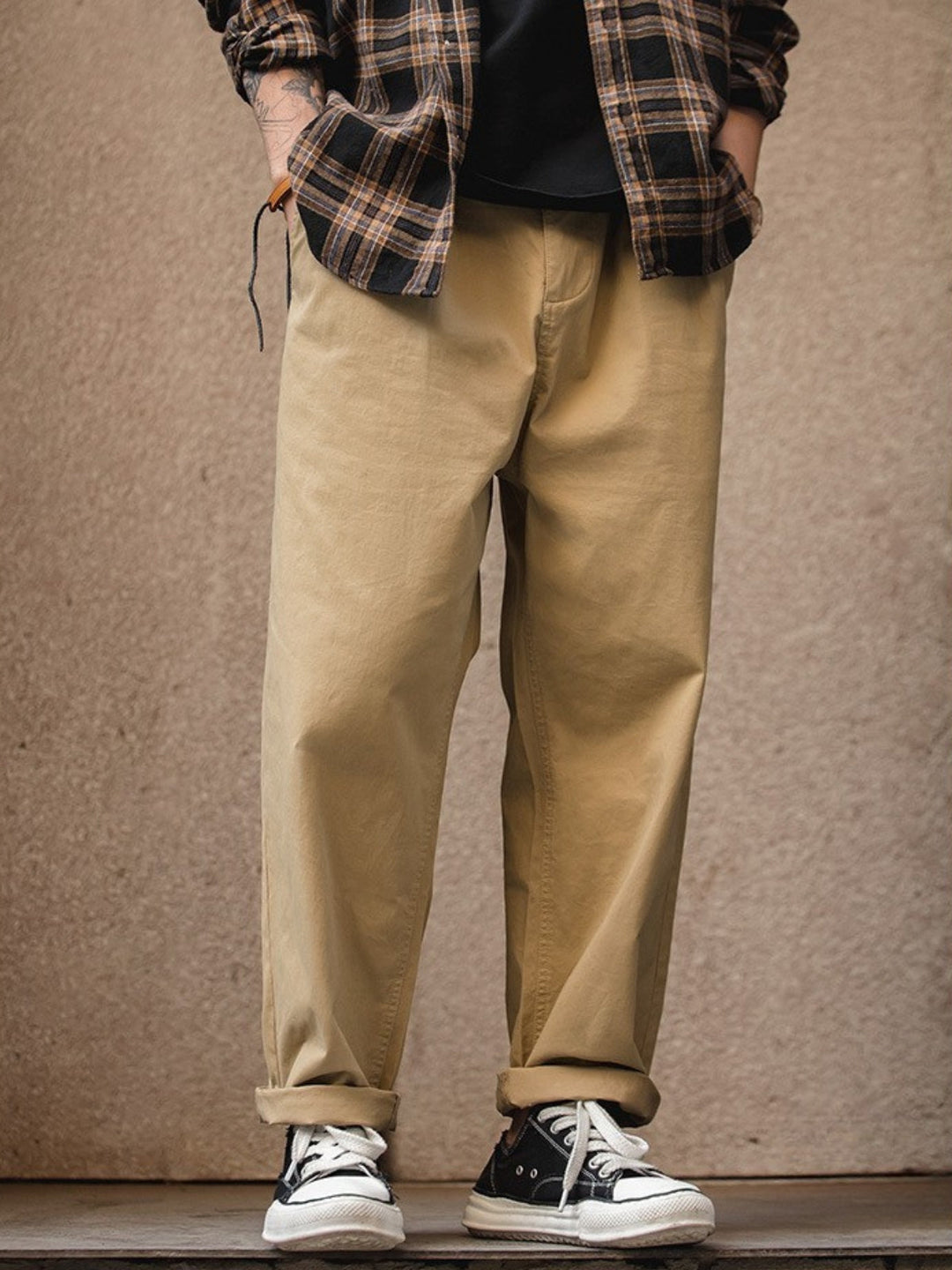 WLS Loose Casual Military Elastic Cuffs Pants