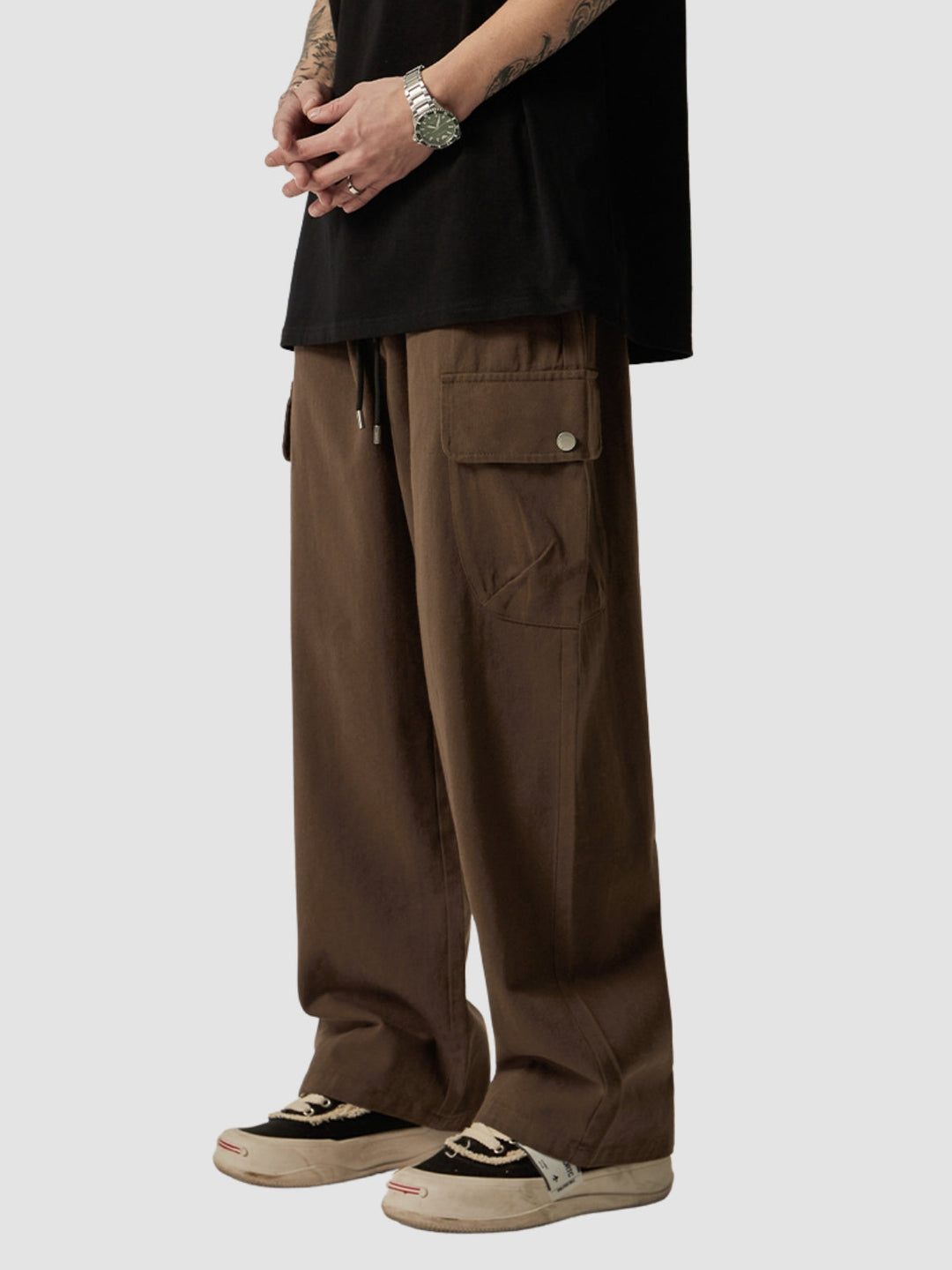 WLS Retro Japanese Loose Straight Pants