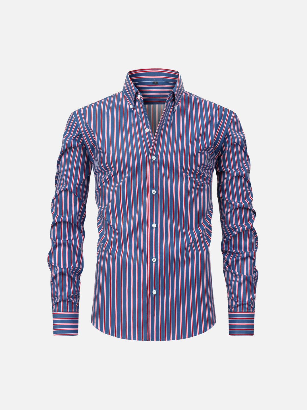 Non-Iron Stretch Vertical Stripe Dress Shirt