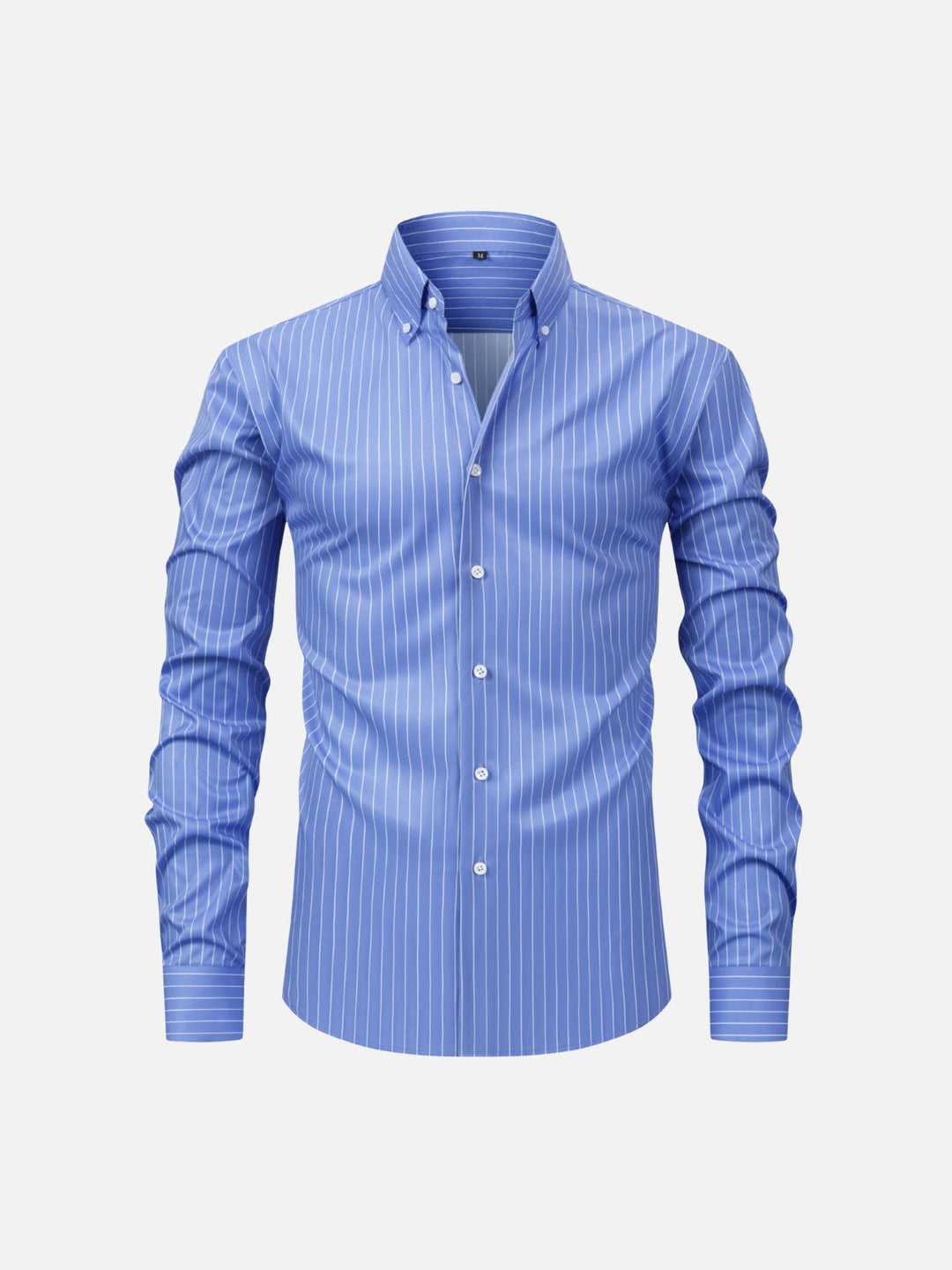 Non-Iron Stretch Vertical Stripe Dress Shirt
