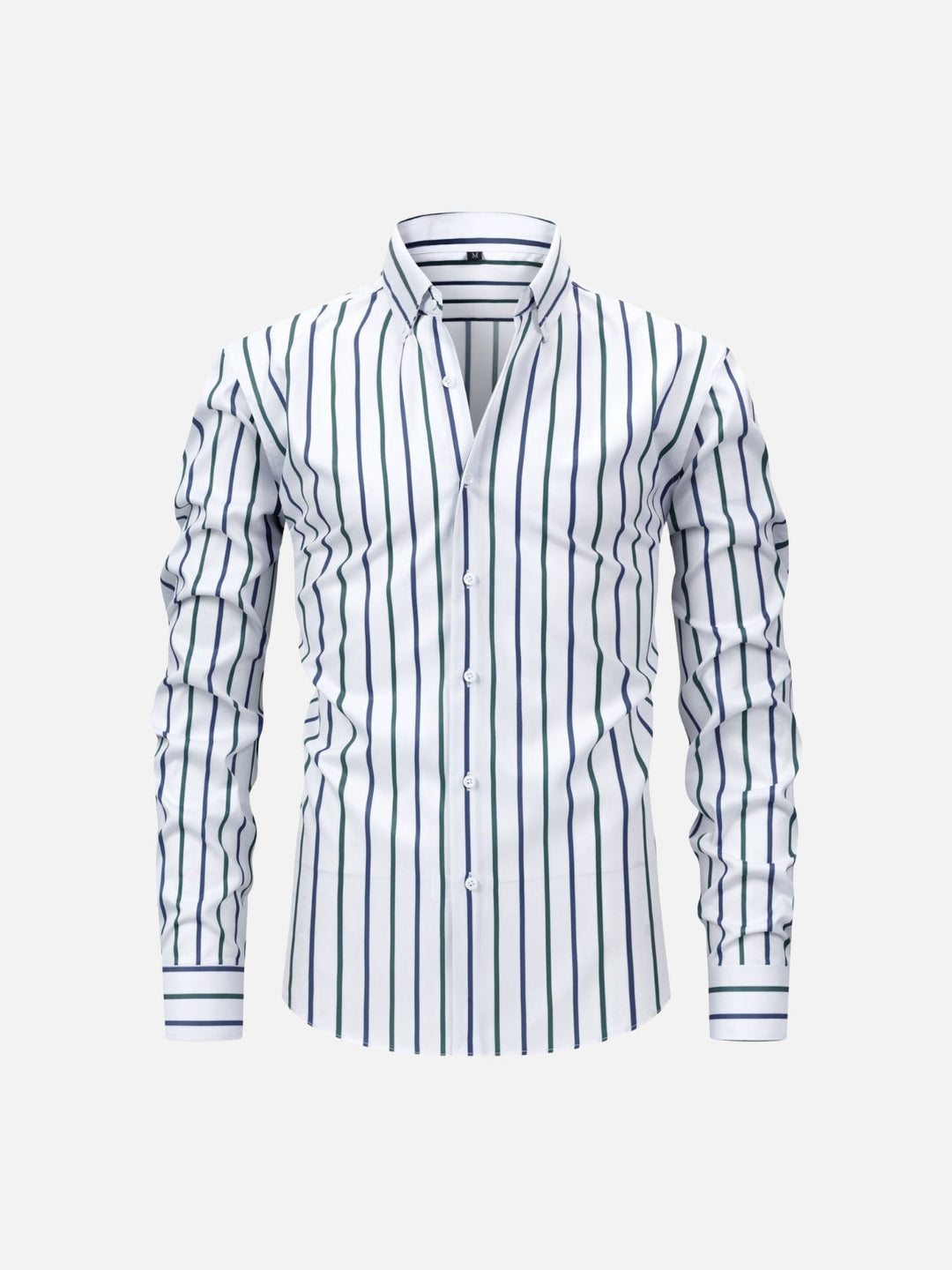 Non-Iron Stretch Vertical Stripe Dress Shirt