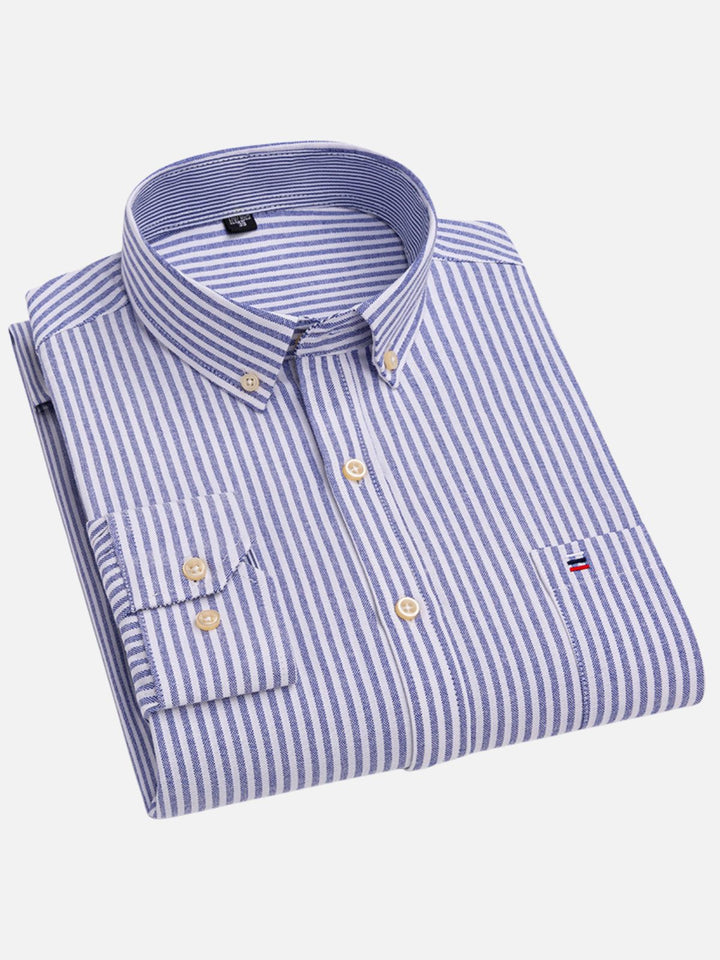 Cotton Oxford Plaid Shirt