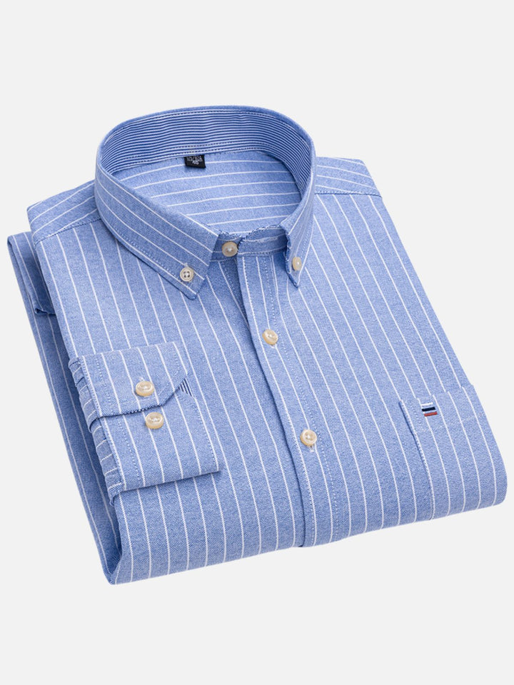 Cotton Oxford Plaid Shirt