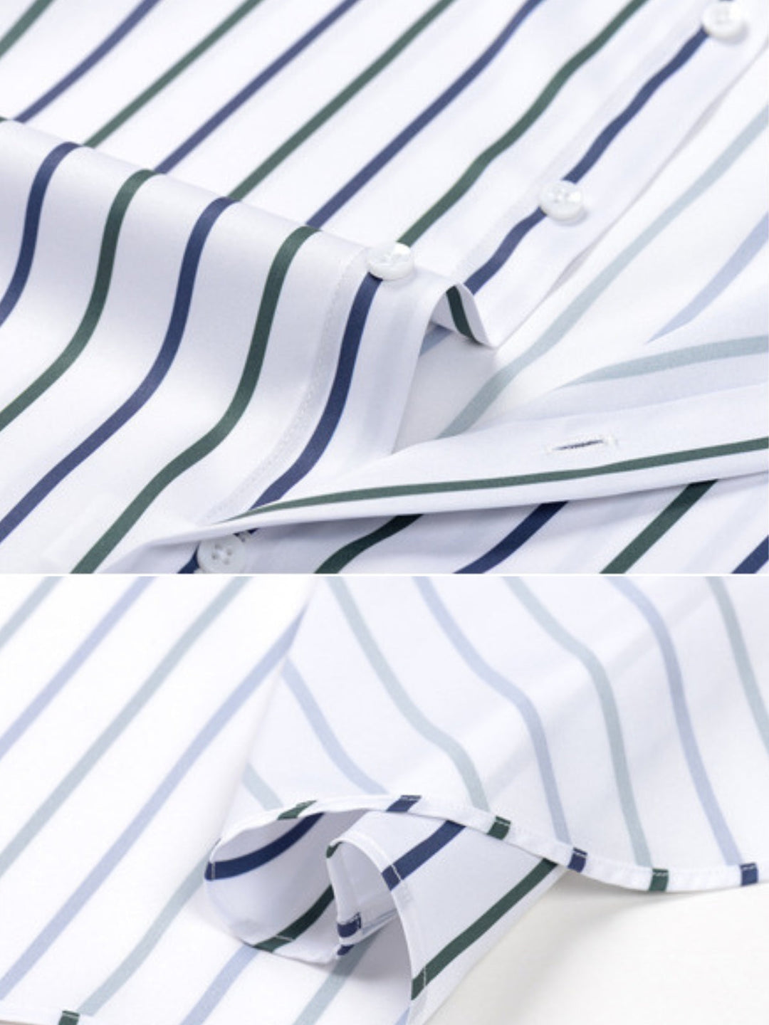 Non-Iron Stretch Vertical Stripe Dress Shirt